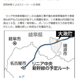 岐阜県　井戸の水位低下　気になったニュース